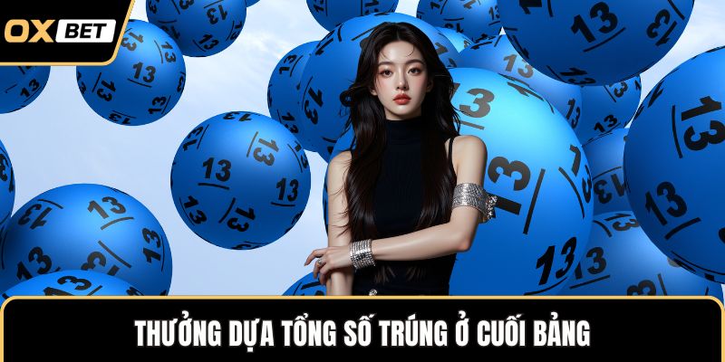 Thưởng dựa tổng số trúng ở cuối bảng